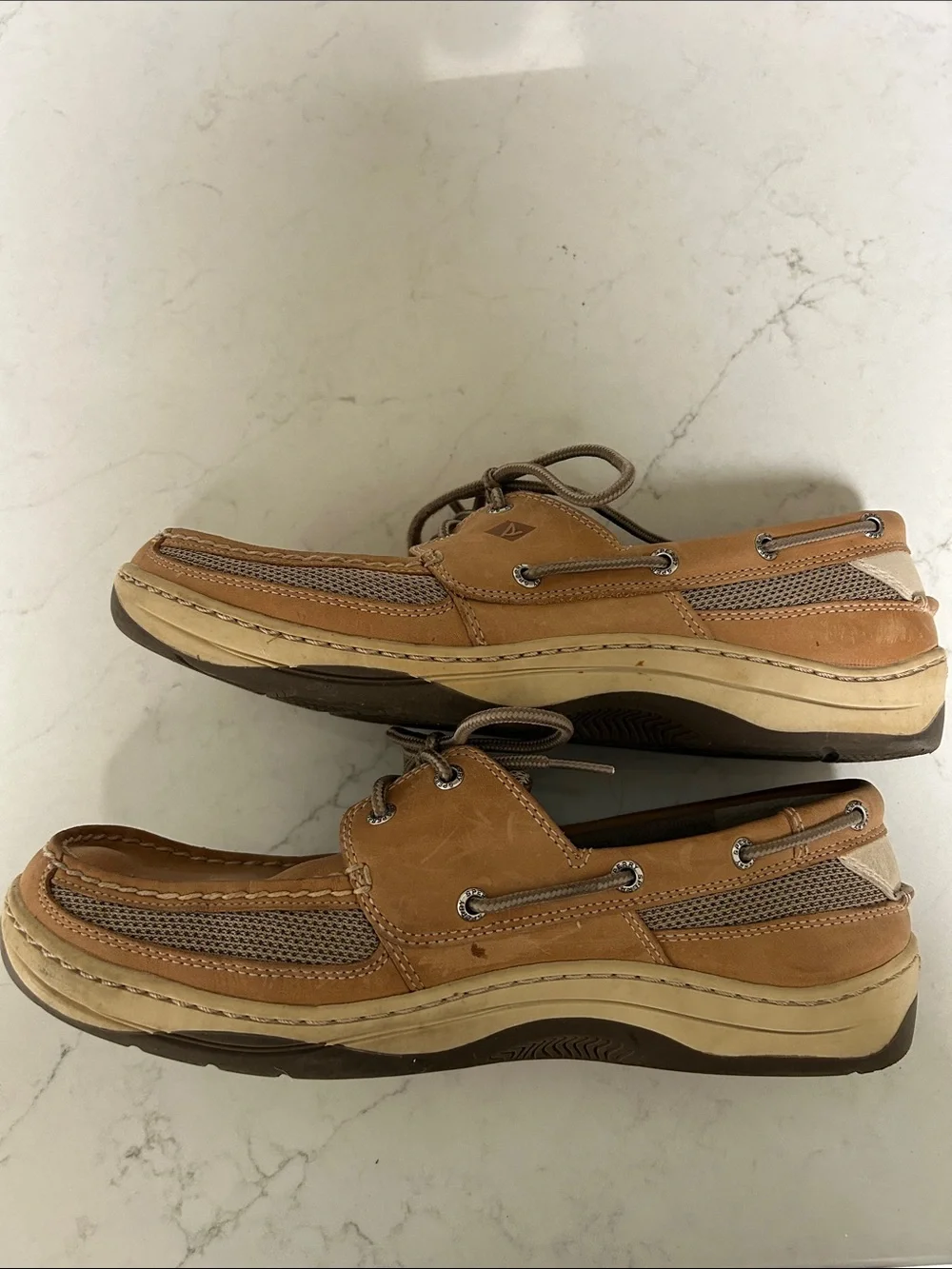 Sperry Men’s Tan Leather Deck Boat Shoes